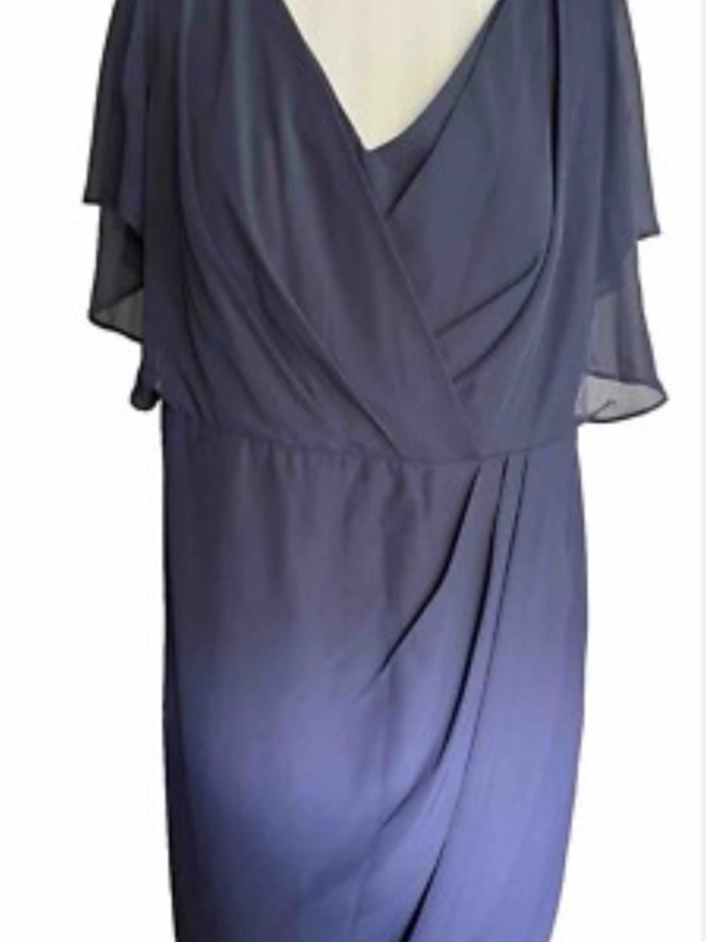 JJs House Slate Blue Midi Wrap Dress